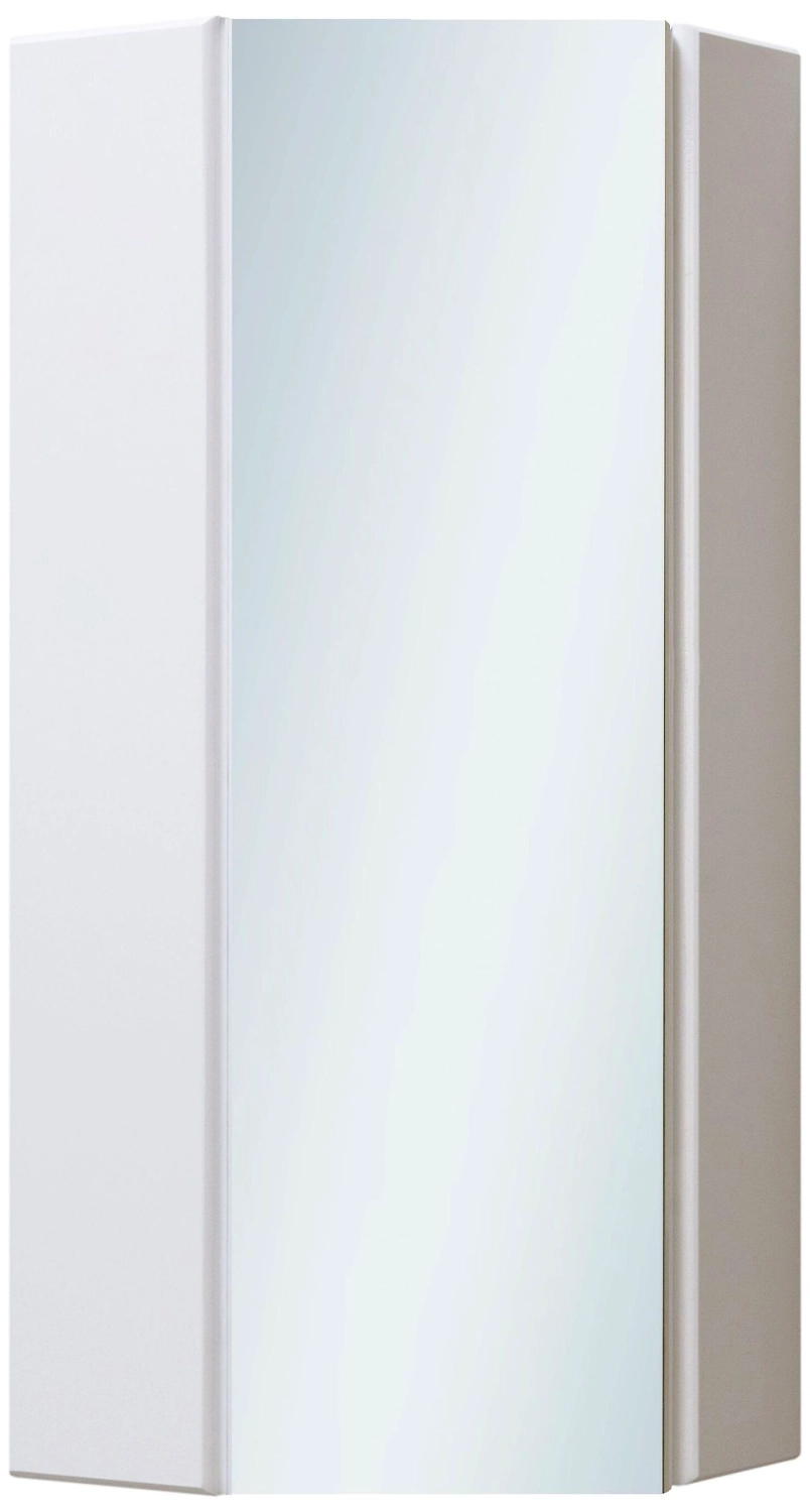 Шкаф зеркальный навесной Runo Кредо 75х30 см МДФ белый