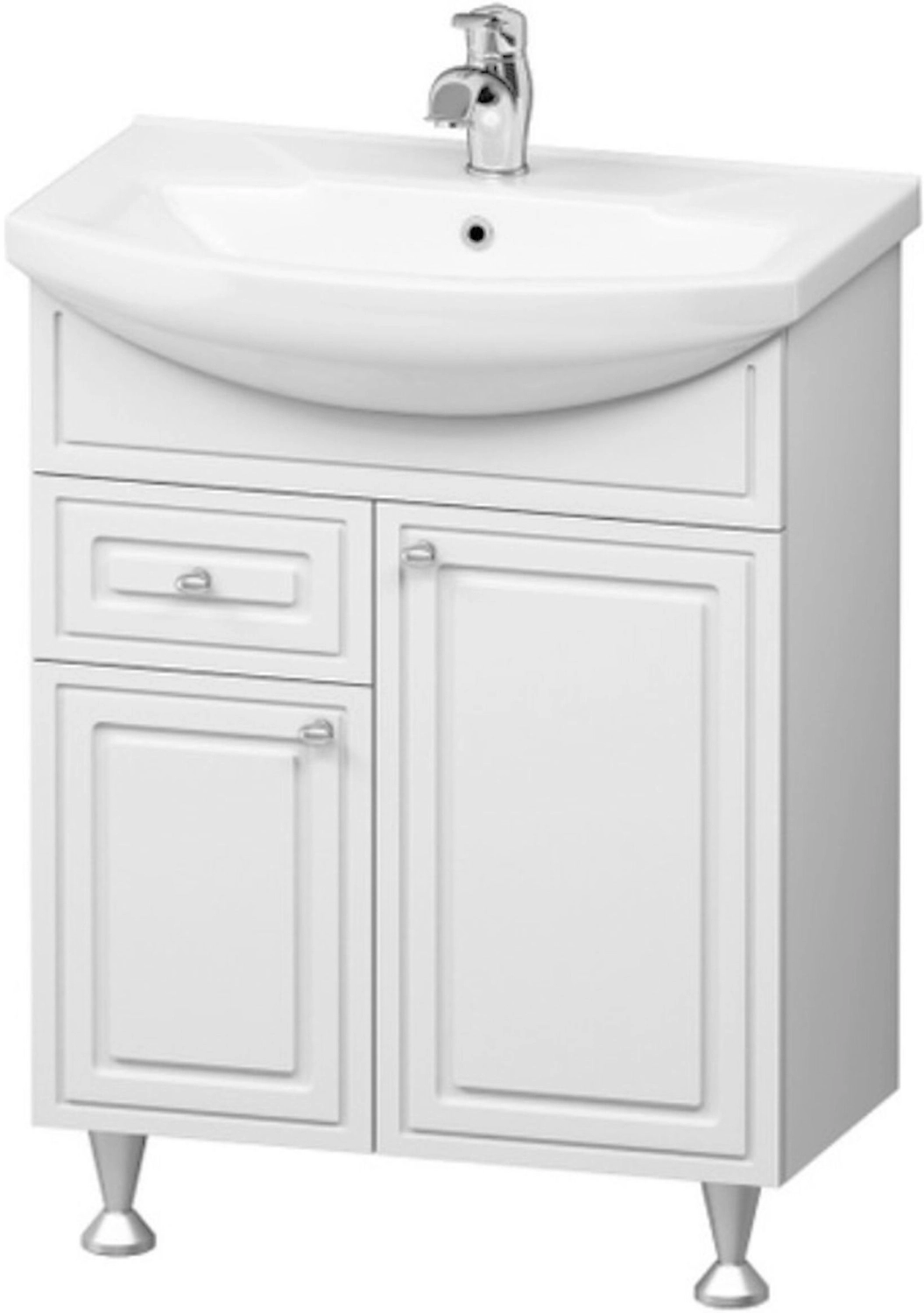 Тумба напольная с раковиной RedBlu by Damixa Palace One 80х60 см МДФ белая