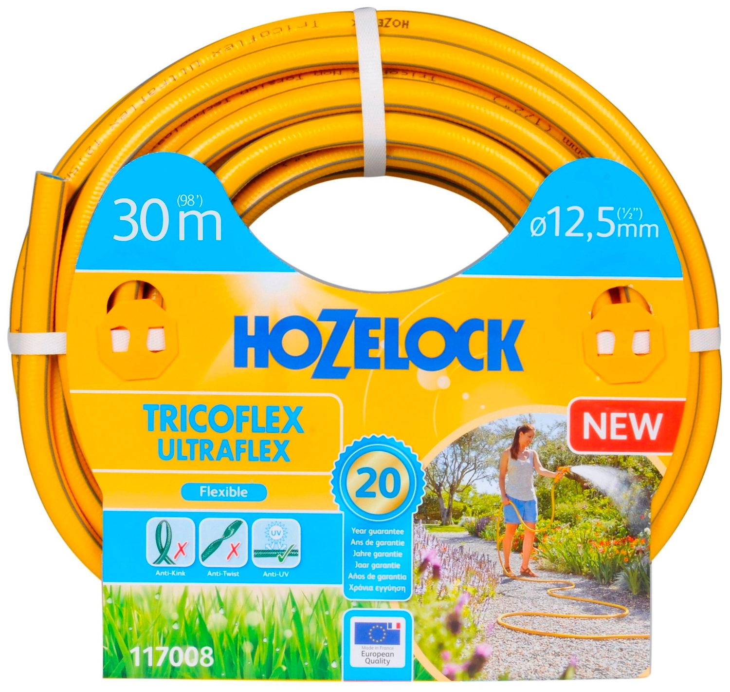 Шланг для полива HOZELOCK  Tricoflex Ultraflex 1/2 дюйма 30 м