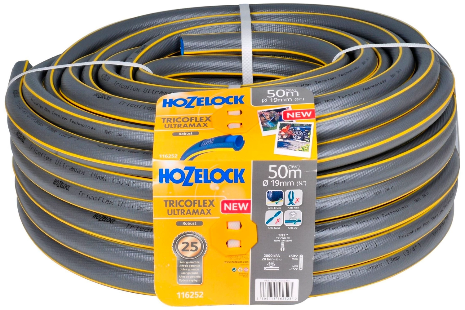 Шланг для полива HOZELOCK Tricoflex Ultramax 3/4 дюйма 50 м