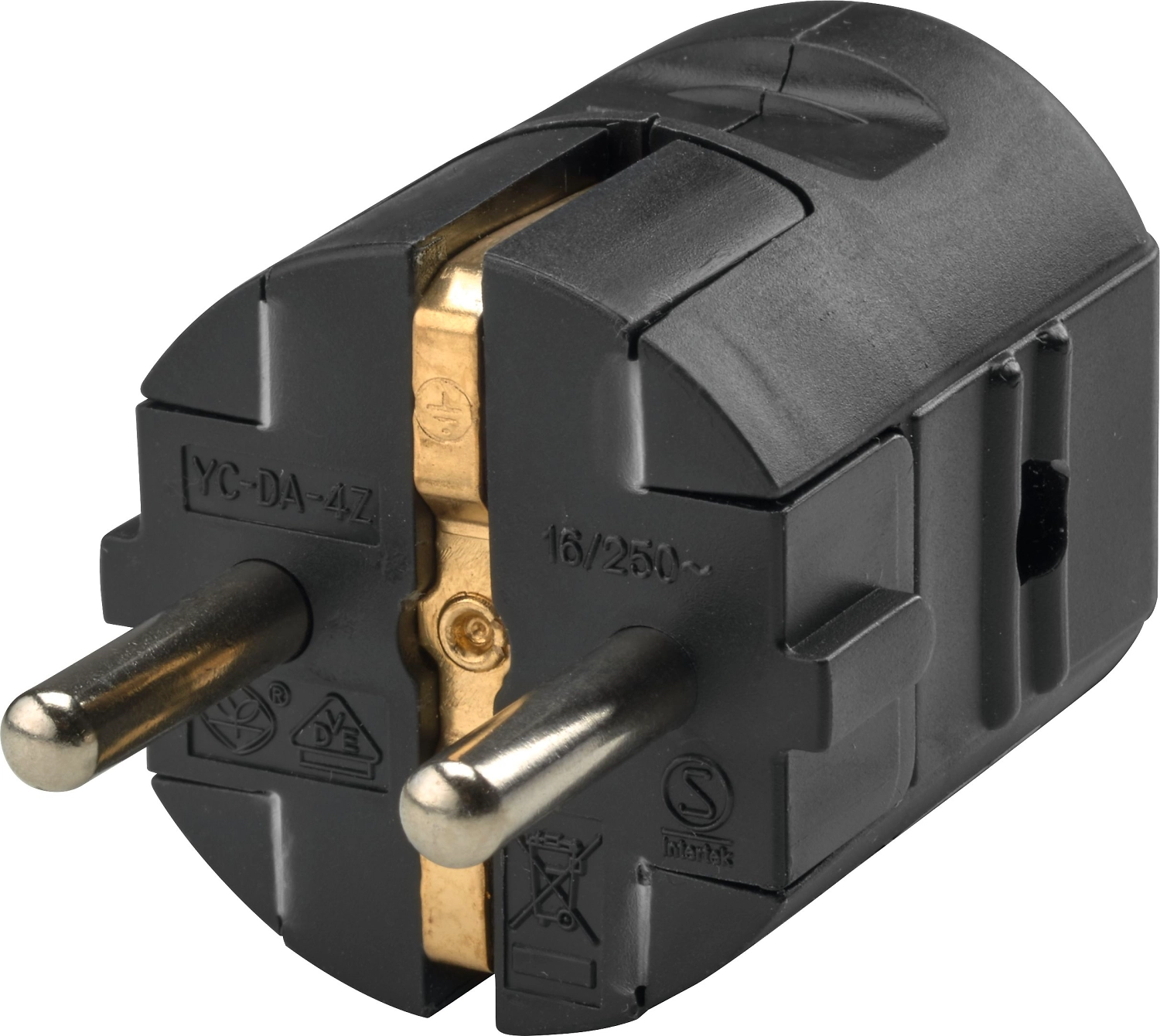 Вилка сетевая LUX-TOOLS 540562 230В 16А черная