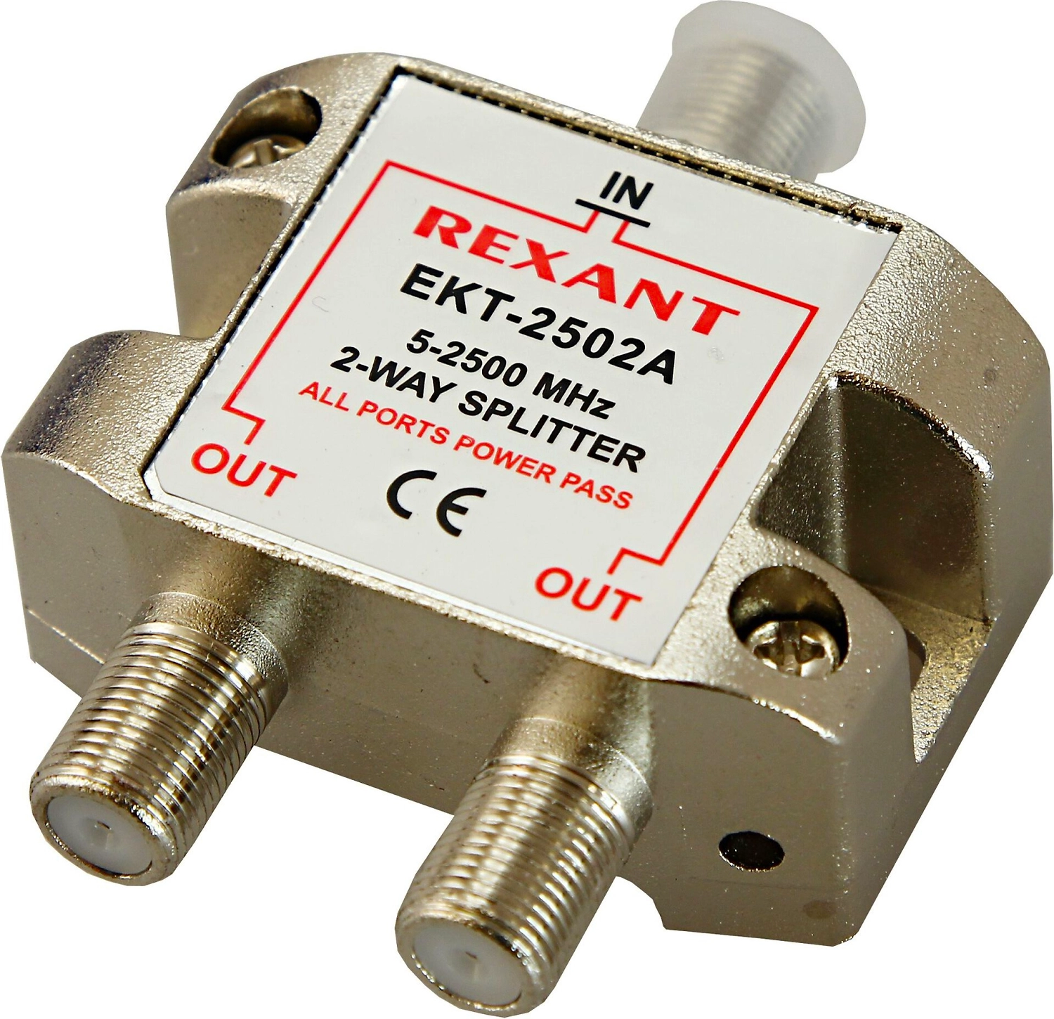 Делитель сетевой Rexant тип F 3 разъема серебро