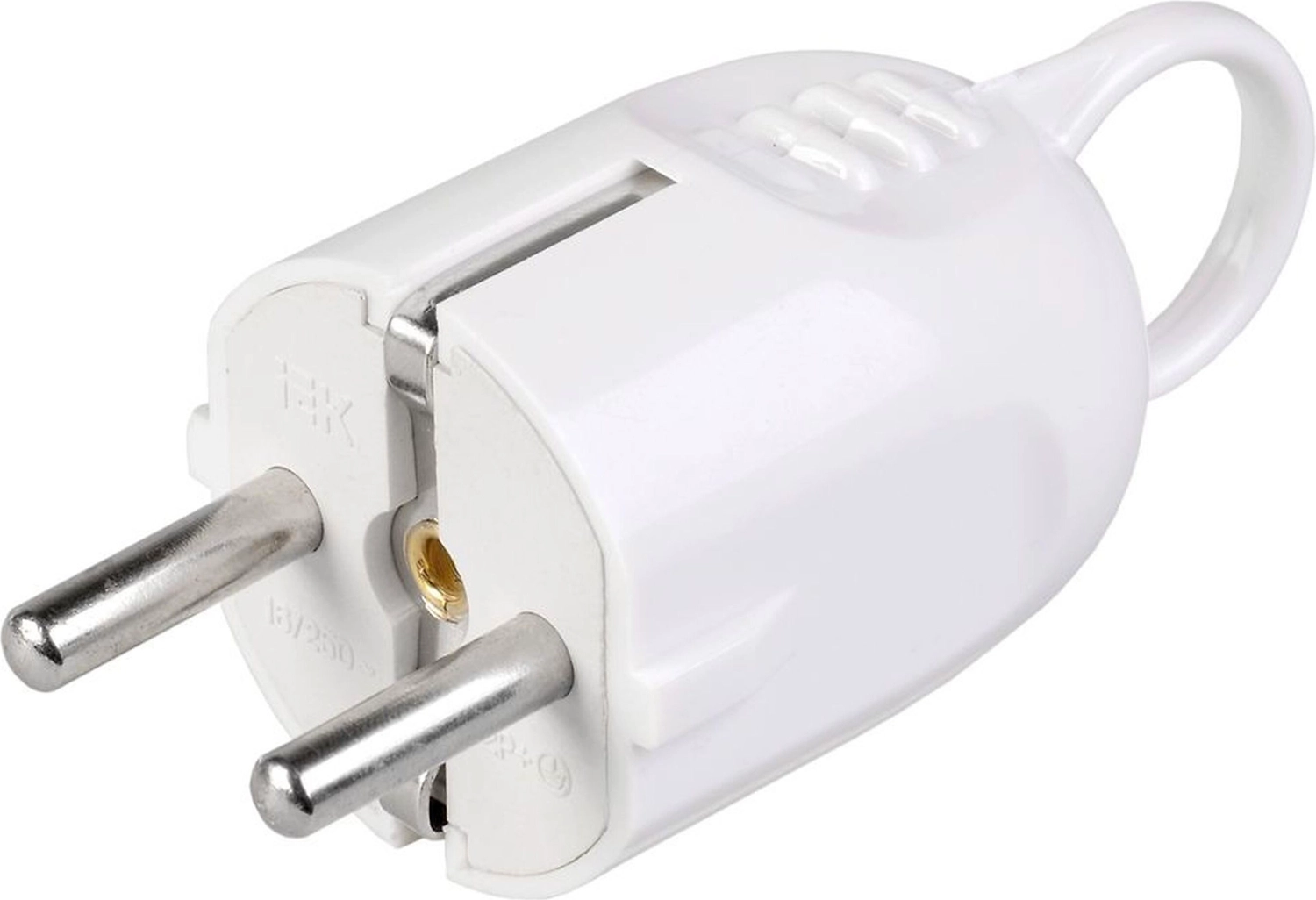 Вилка сетевая IEK ВПу11-01-Ст 250 В 16 А белая