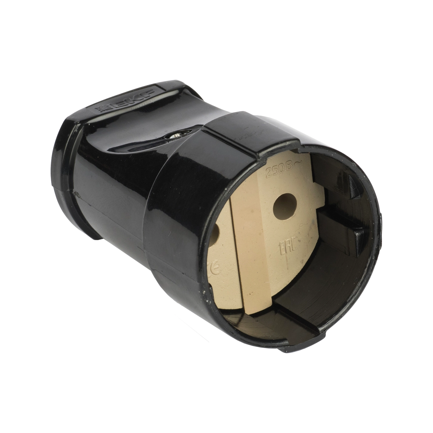 Штепсель EKF Proxima 230 В 10 А черный