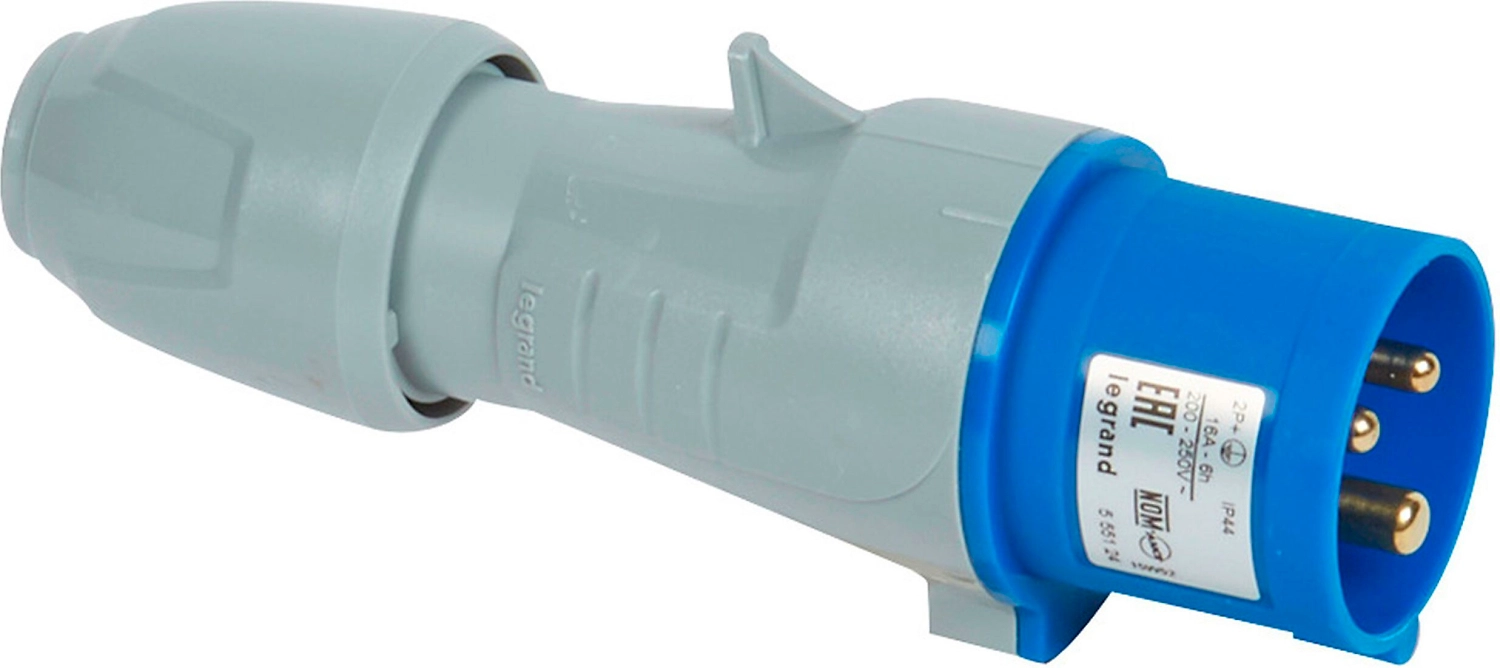 Вилка сетевая Legrand 230 В 16 А черный