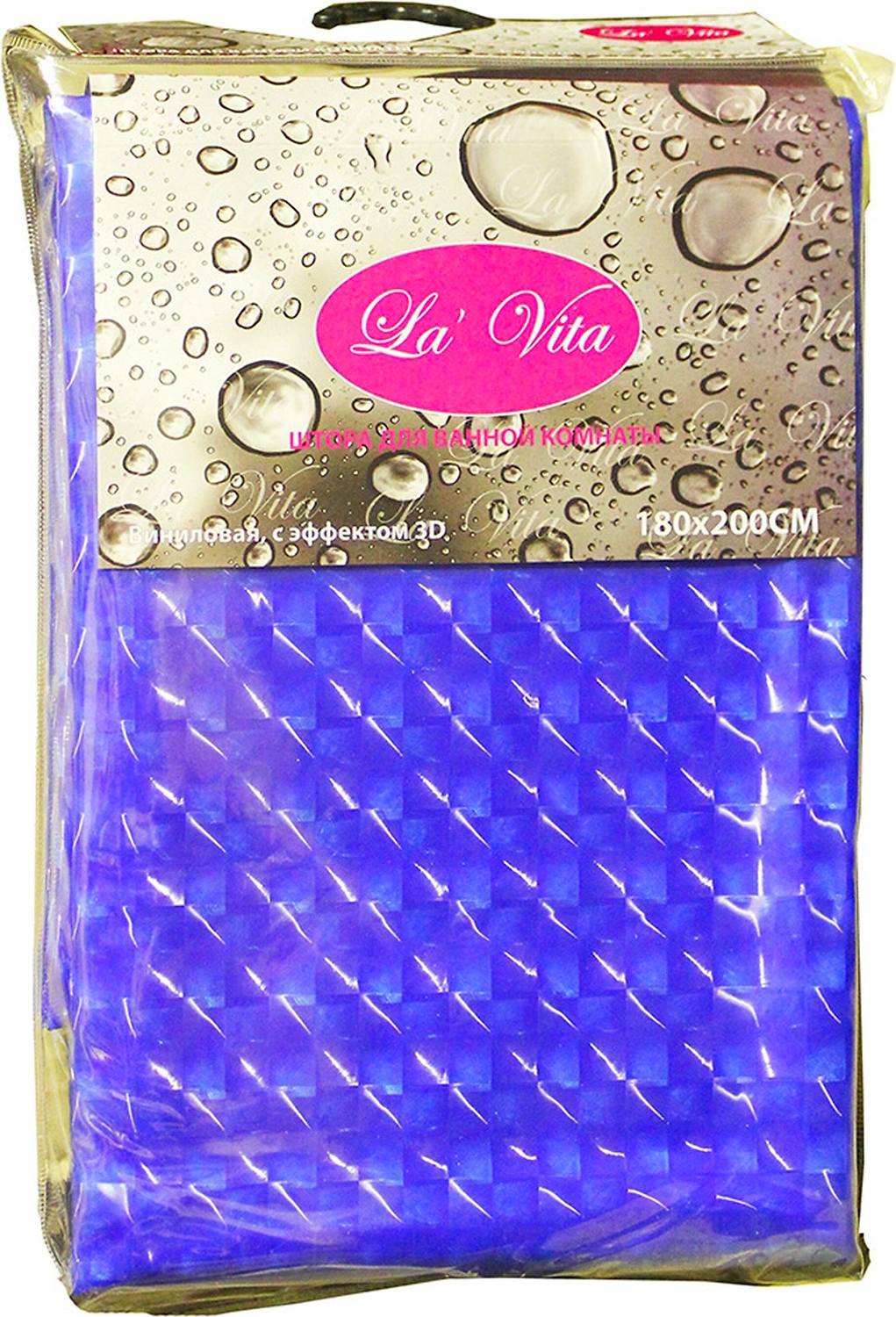 Штора для ванны Dasch La Vita 180х200 см синяя