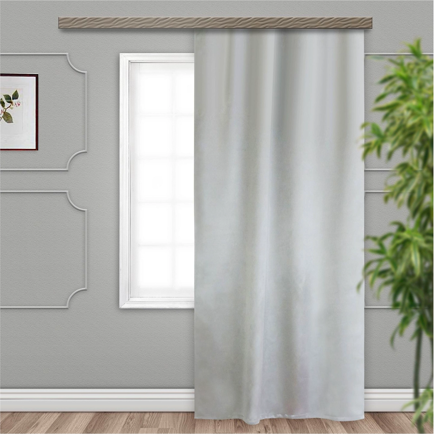 Штора портьерная WITERRA О30119 БЛЭКАУТ 135х260 см серебро