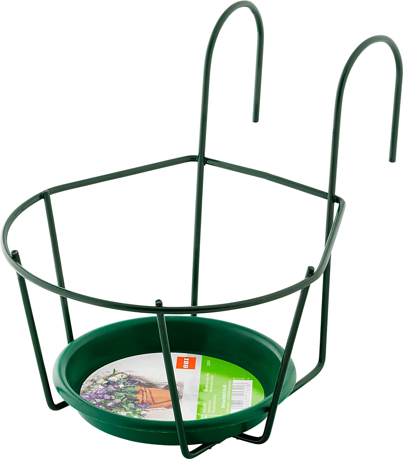 Кронштейн настенный для горшков 20 см зеленый