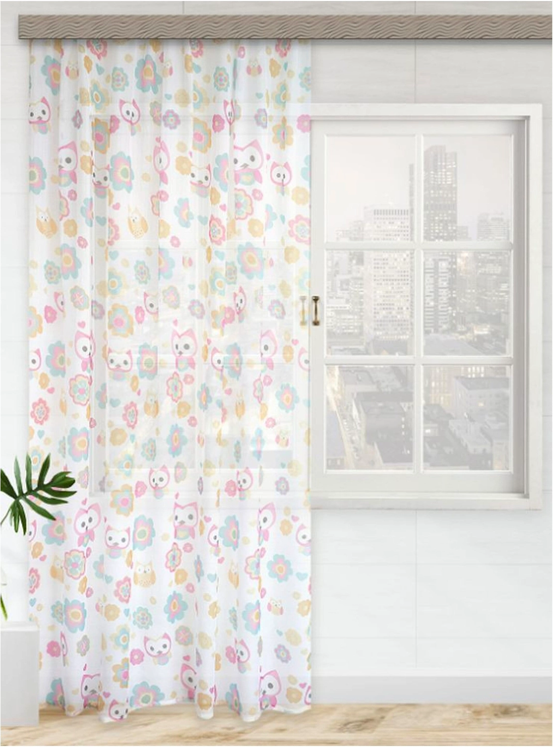 Штора тюлевая WITERRA Ламелла вуаль 300 см 1 шт белая