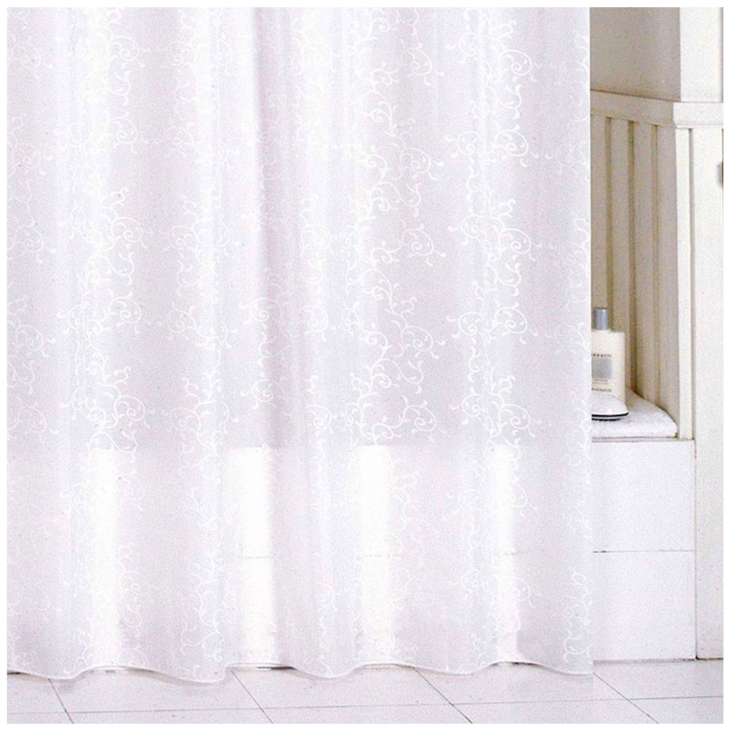 Штора для ванны IDDIS Winter Leaf 180х200 см белая