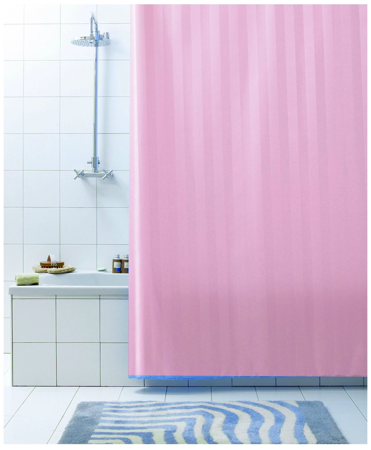 Штора для ванны Bacchetta Rigone 180х200 см розовая