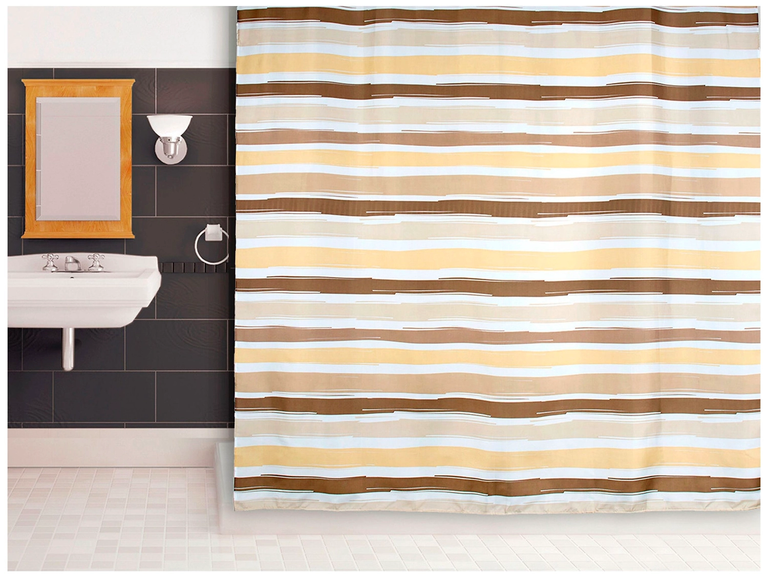 Штора для ванны Verran Plana 180x180 см бежевая