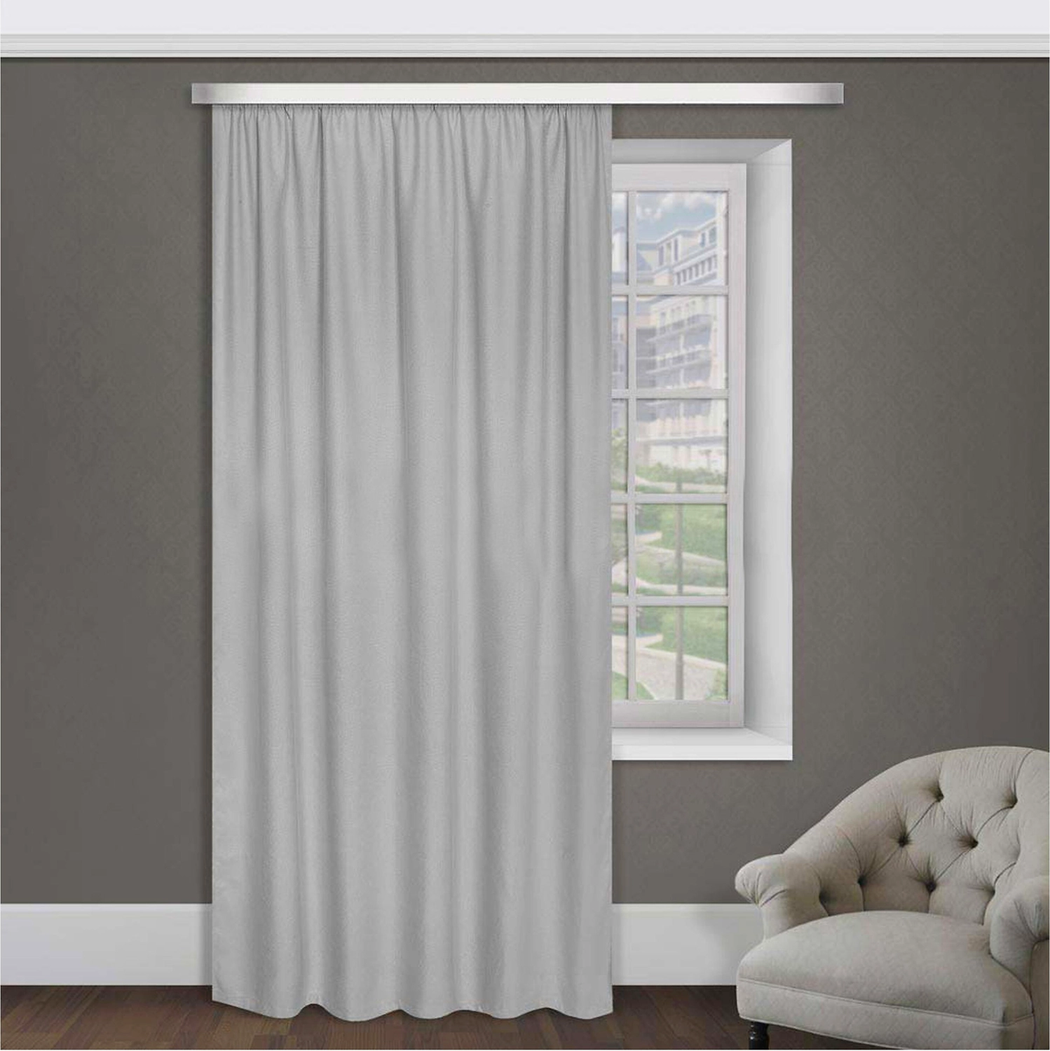 Штора портьерная 270x200 см 1 шт серая