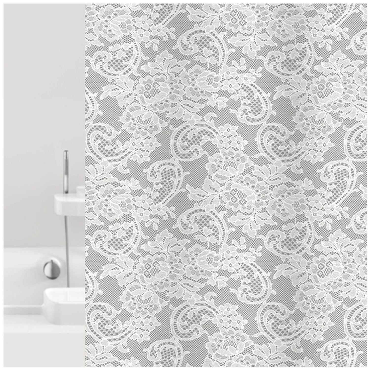 Штора для ванны Bacchetta Dantelle 180х200 см серая