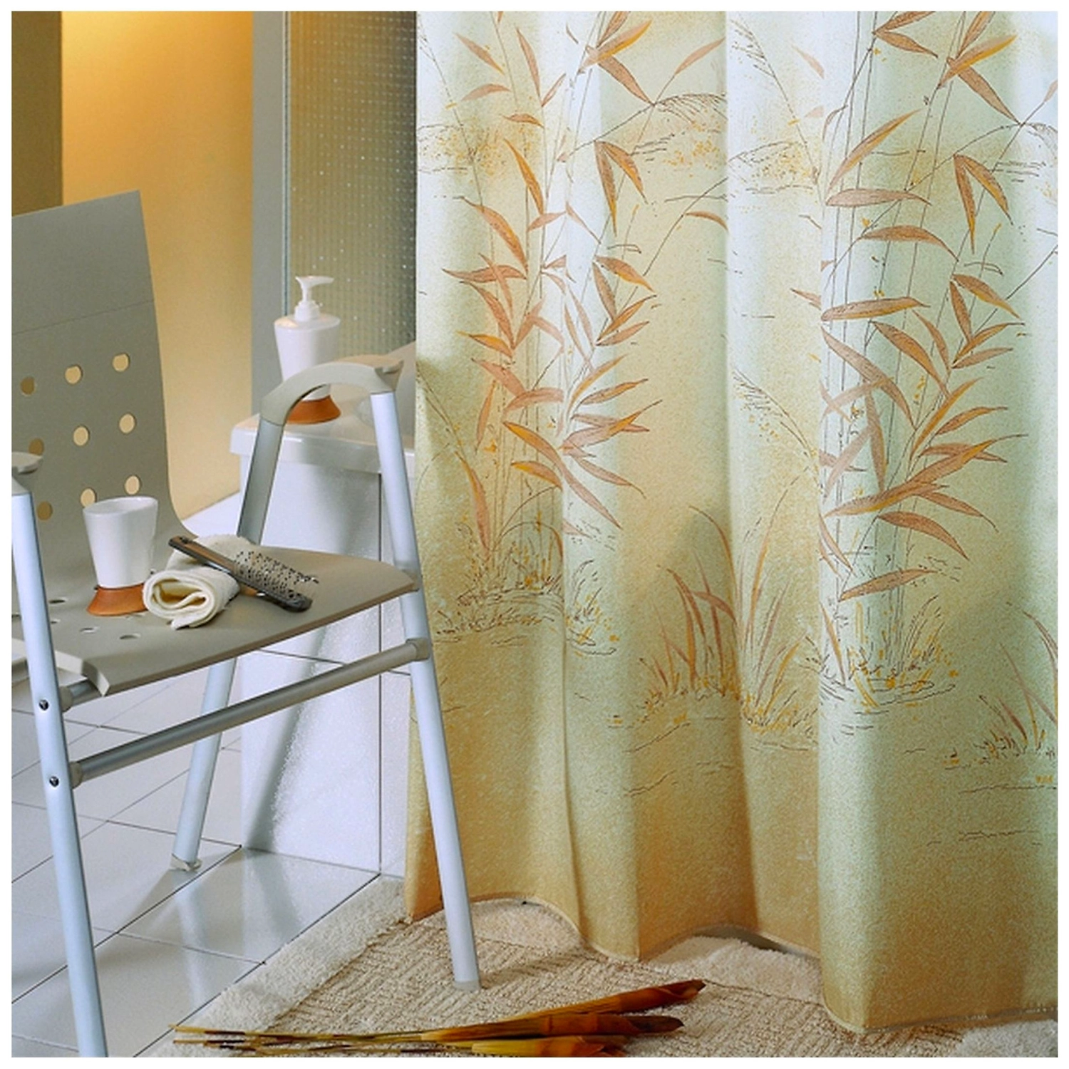 Штора для ванны Bacchetta Canneto 180х200 см бежевая