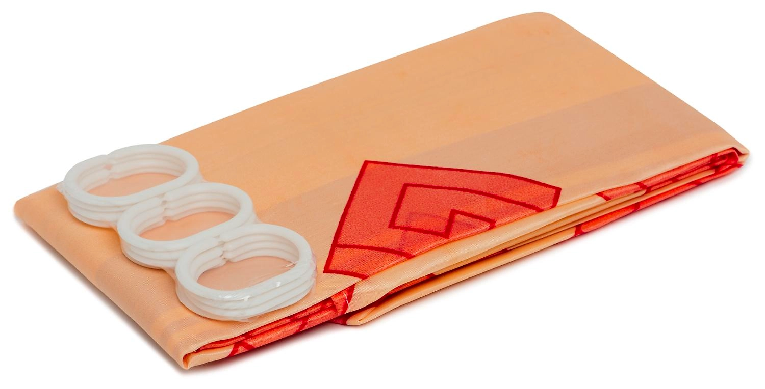 Штора для ванны VANSTORE Ромбы 180х200 см розовая