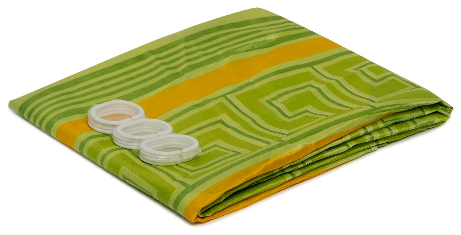 Штора для ванны Aquarius Белые круги 180х200 см белая