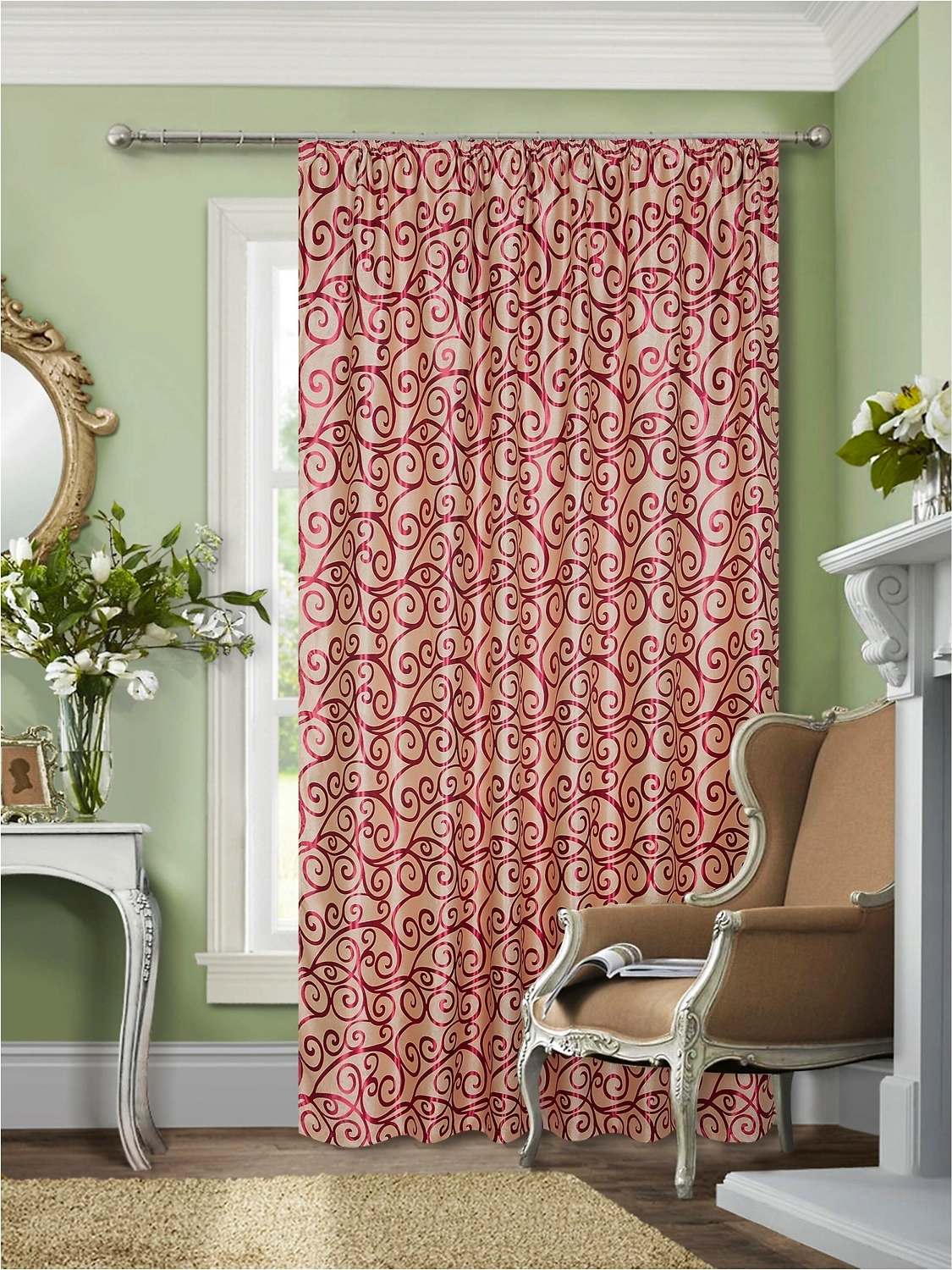 Штора портьерная Блэкаут 2036-3 200х270 см 1 шт красная