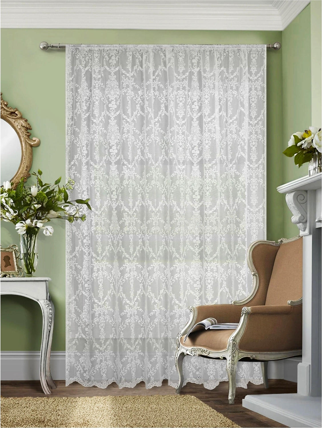 Штора тюлевая Gallery HX 24G 99050/280 KW 300х270 см белая 1 шт