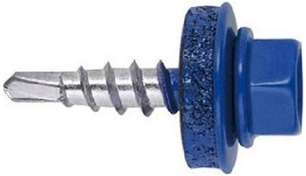 Саморезы Tech-KREP 4,8х35 мм шестигранные кровельные синие 60 шт