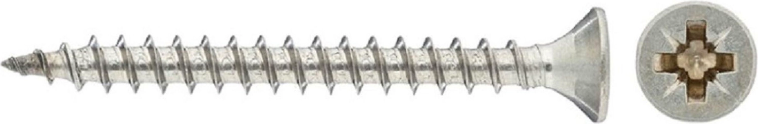 Шуруп универсальный М4x30 мм потай голова, нержавеющая сталь 10 шт