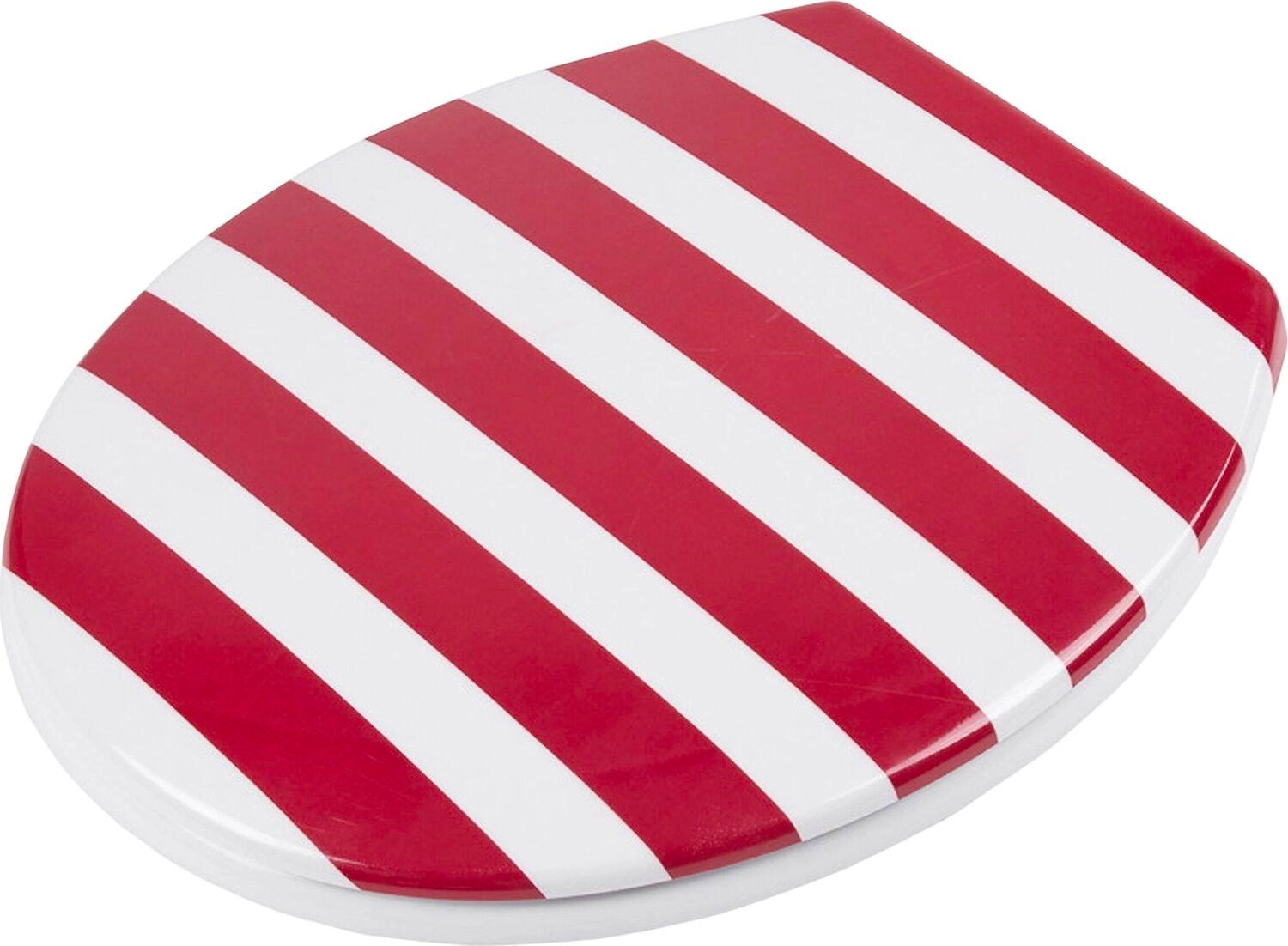 Сиденье для унитаза MOROSHKA Maritime XX006-64 красно-белое