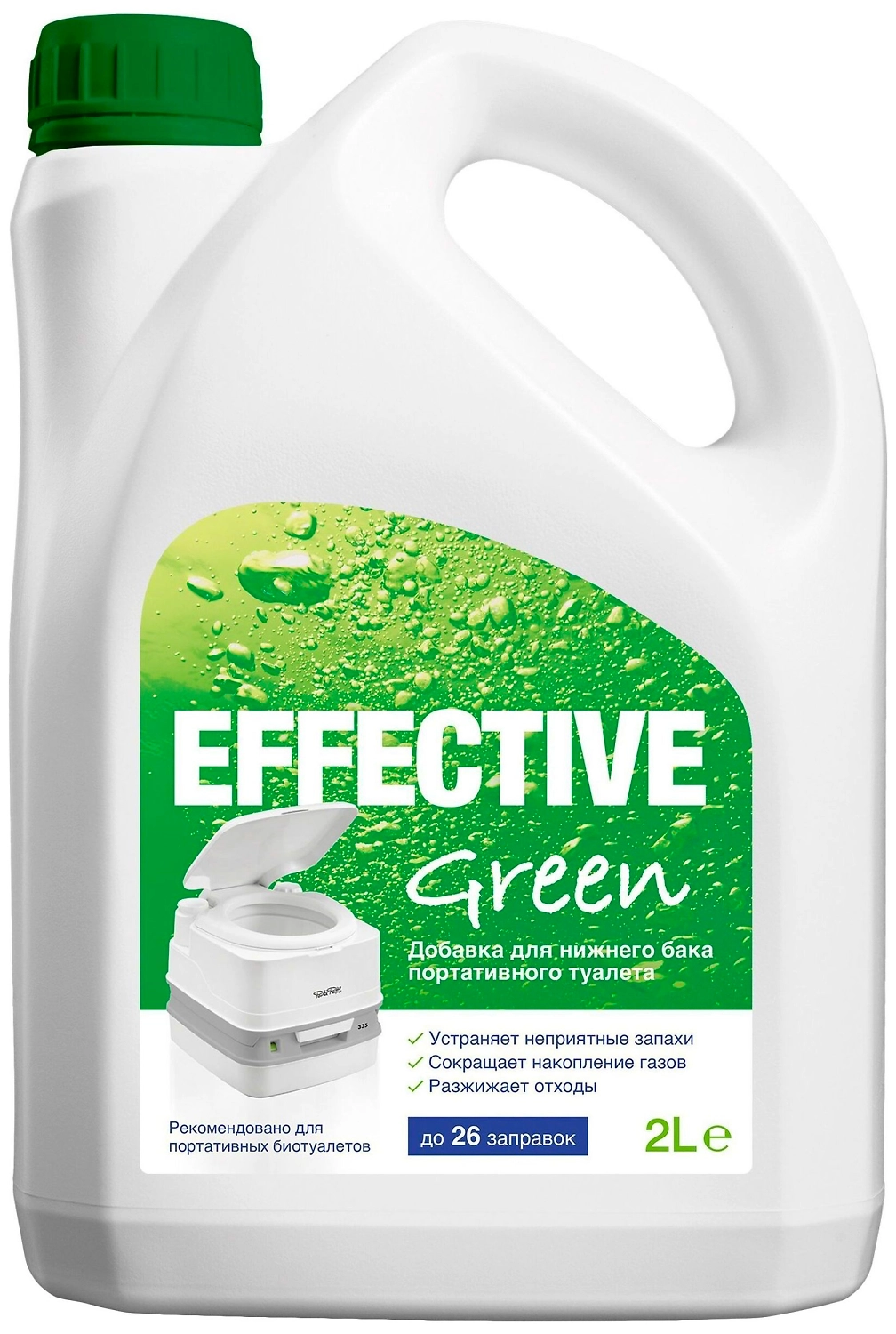 Жидкость для биотуалетов Thetford Effective Green для нижнего бака 2 л