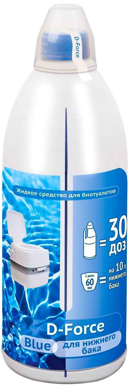 Жидкость для биотуалетов Ваше хозяйство D-Force Blue для нижнего бака 1,8 л
