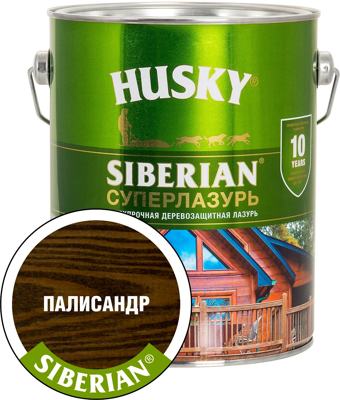 Антисептик HUSKY Siberian палисандр 2,7 л полуглянцевый