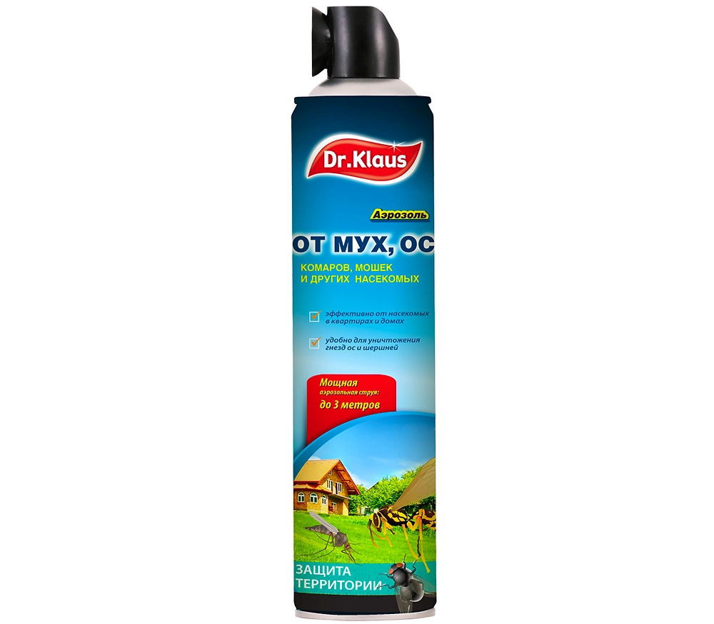 Средство от мух, ос, комаров Dr.Klaus 600 мл
