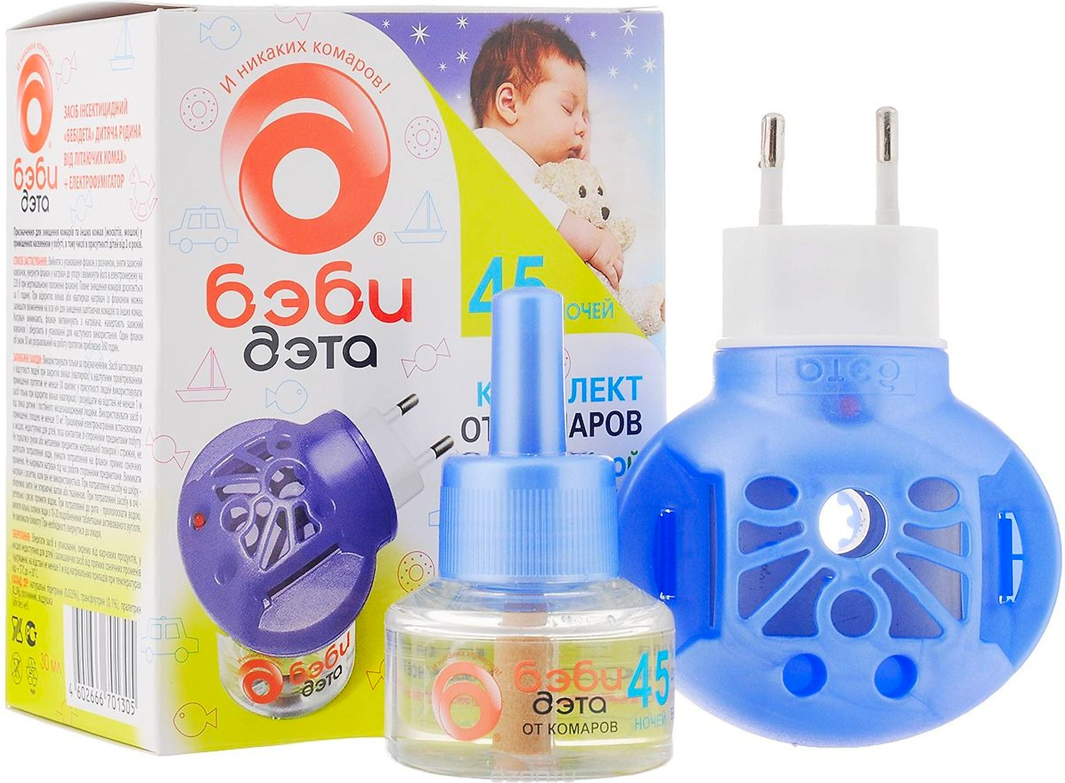 Фумигатор от комаров БЭБИ ДЭТА универсальный 30 мл