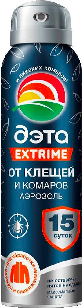 Аэрозоль от клещей и комаров ДЭТА для обработки одежды и снаряжения 150 мл