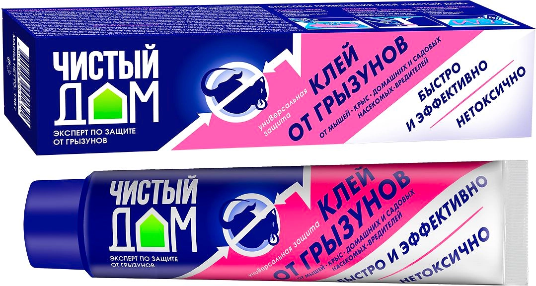 Клей от грызунов, крыс и мышей Чистый Дом 130 г