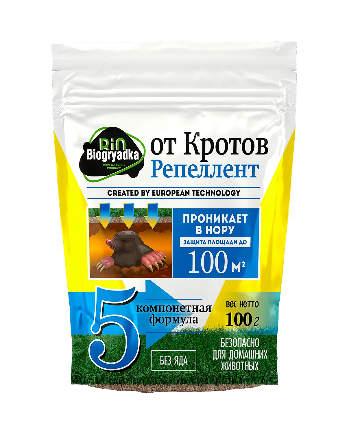 Гранулированная приманка от кротов Биогрядка пакет 100 г