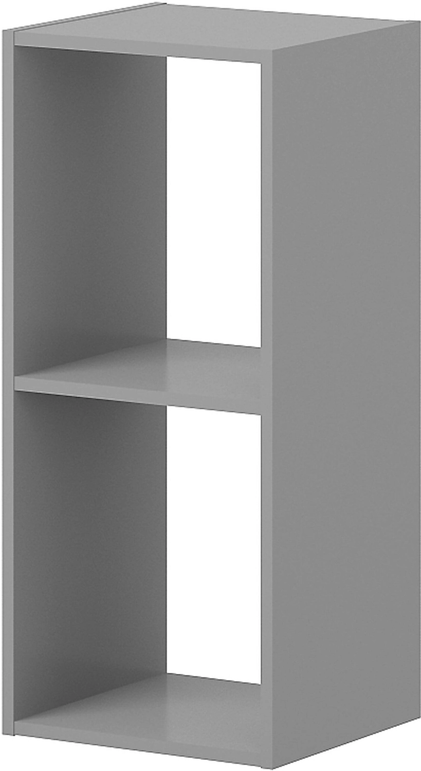 Стеллаж напольный двухсекционный ФЕЛИКС ЛДСП 83х37х34 см серый