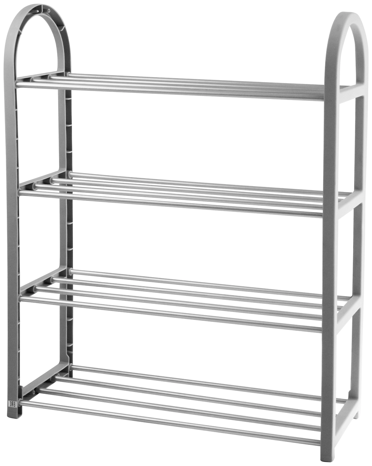 Полка для обуви пластик 50х65х19 см серебро 