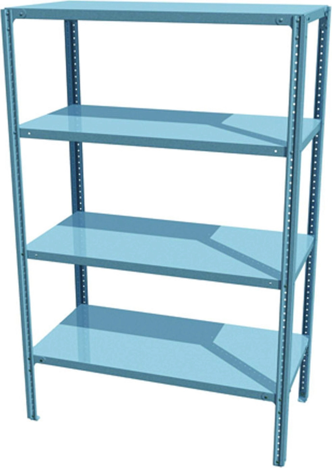 Металический стеллаж МС-254 (200х100х50 см), 4 полки, цвет светло-серый
