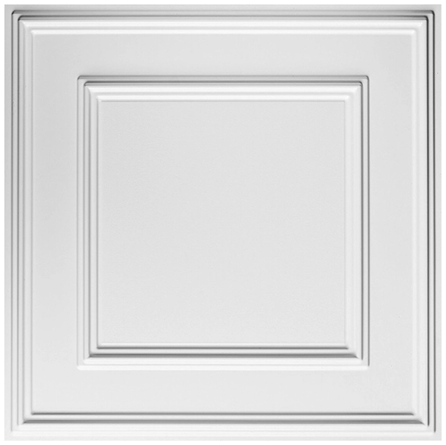 Панель 3D ПВХ листовая Палермо Белый 595х595х10 мм