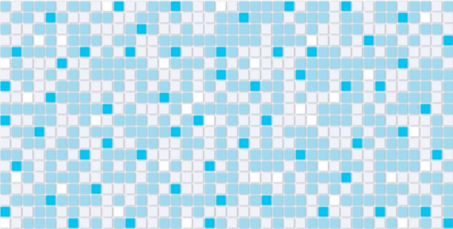 Панель ПВХ листовая Мозаика голубая 480х955х3 мм