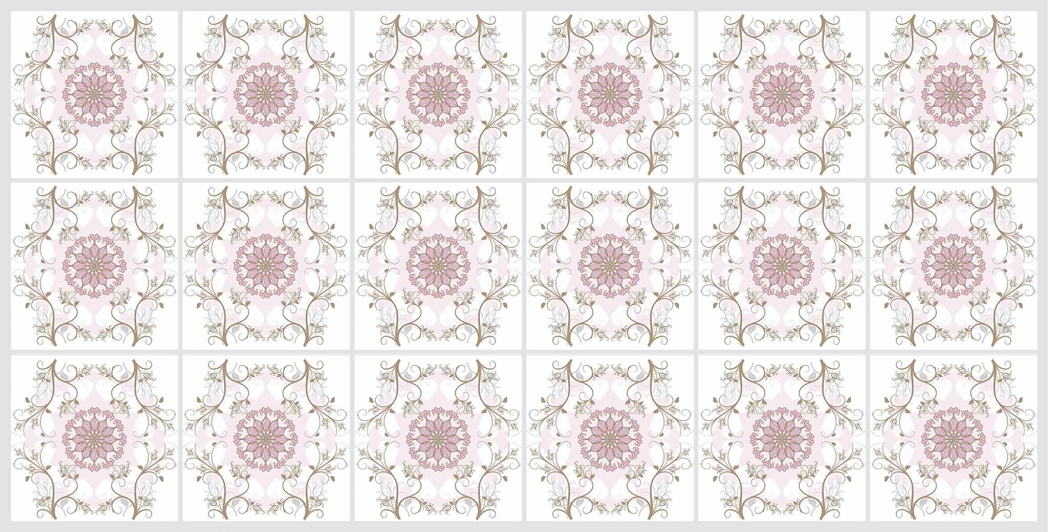 Панель ПВХ листовая Цветочный орнамент 480х960х6 мм