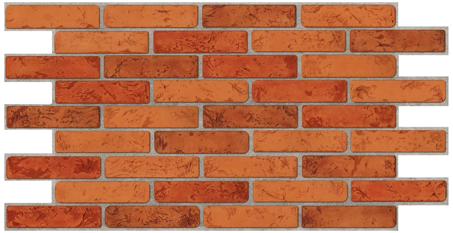 Панель ПВХ листовая Кирпич натуральный 498х971х3 мм