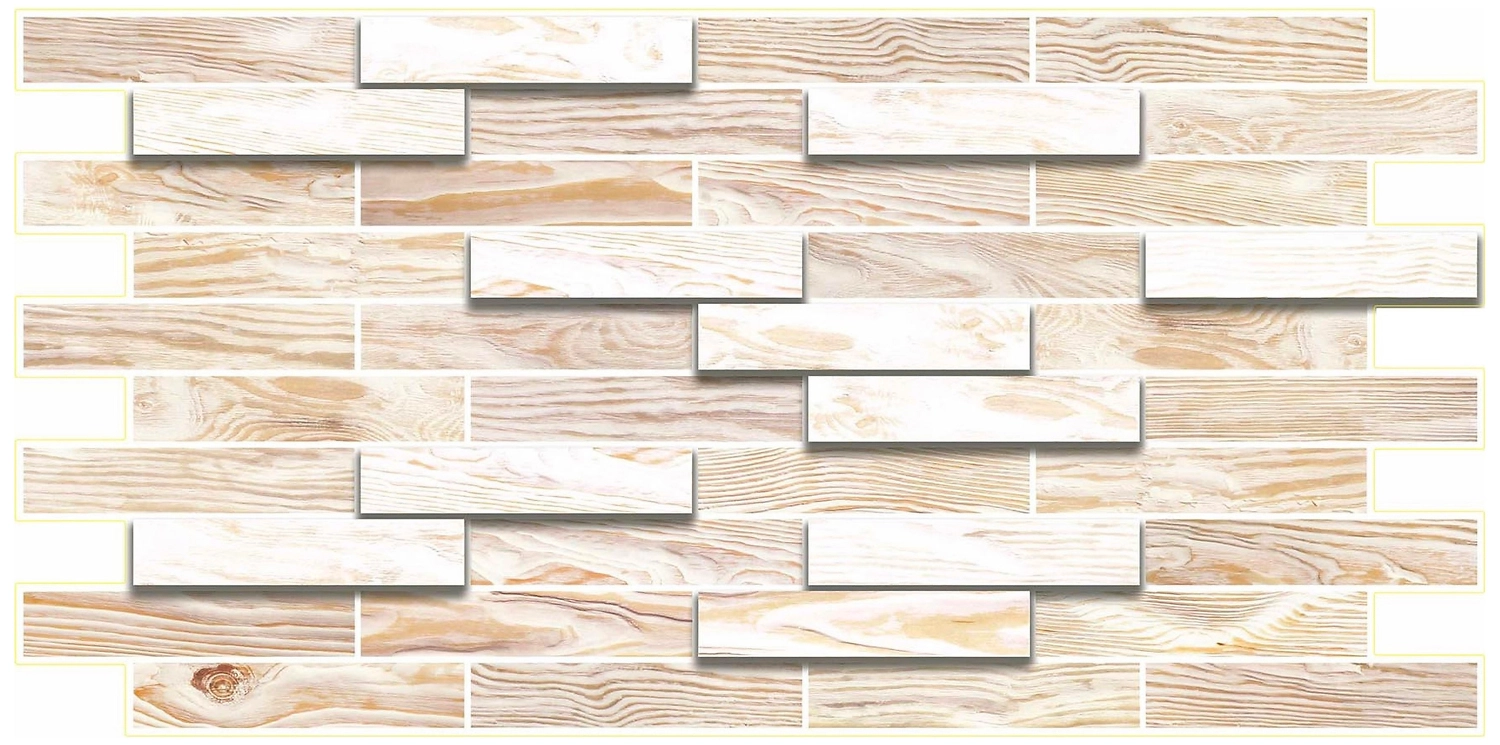 Панель ПВХ листовая Дуб Беленый 480х980х6 мм