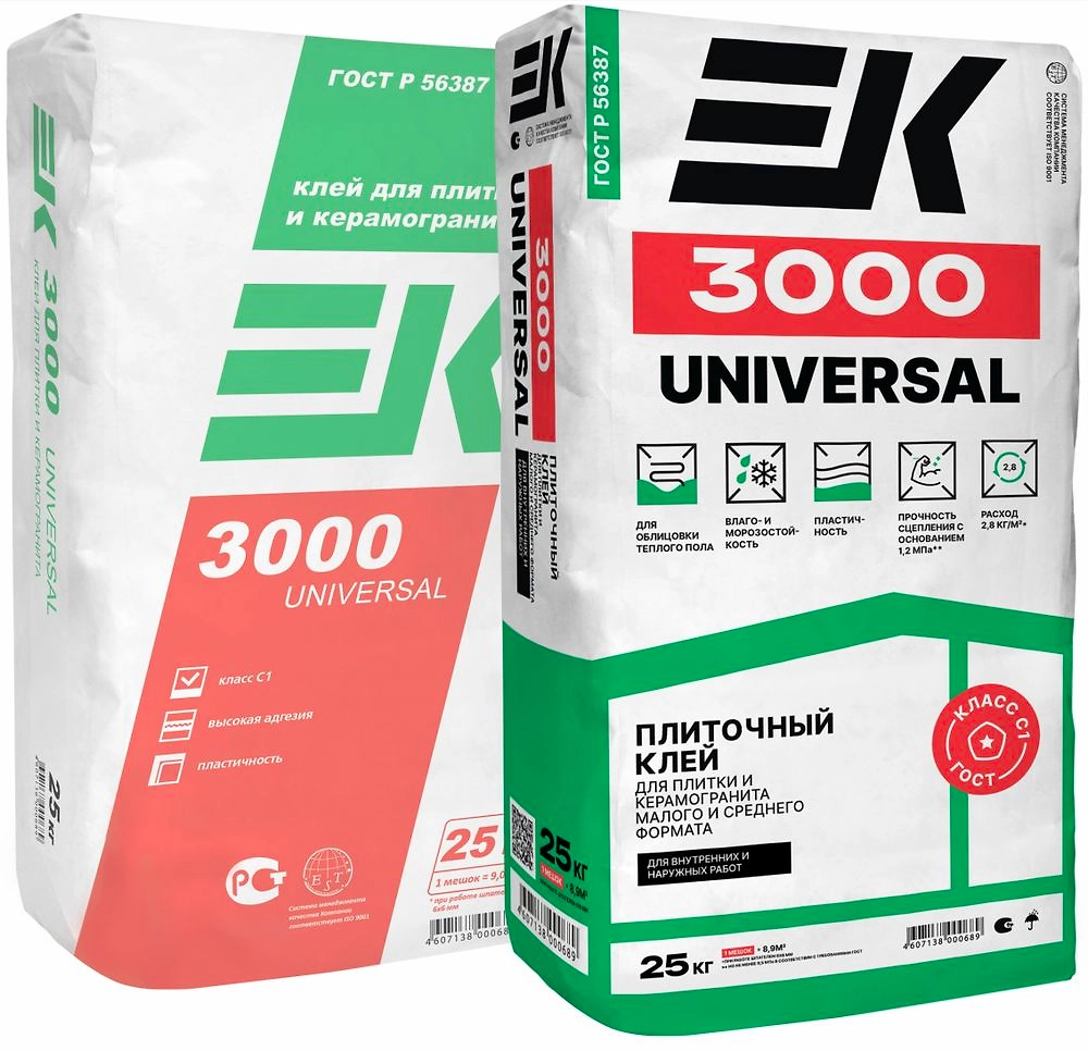 Плиточный клей EK 3000 Universal 25 кг