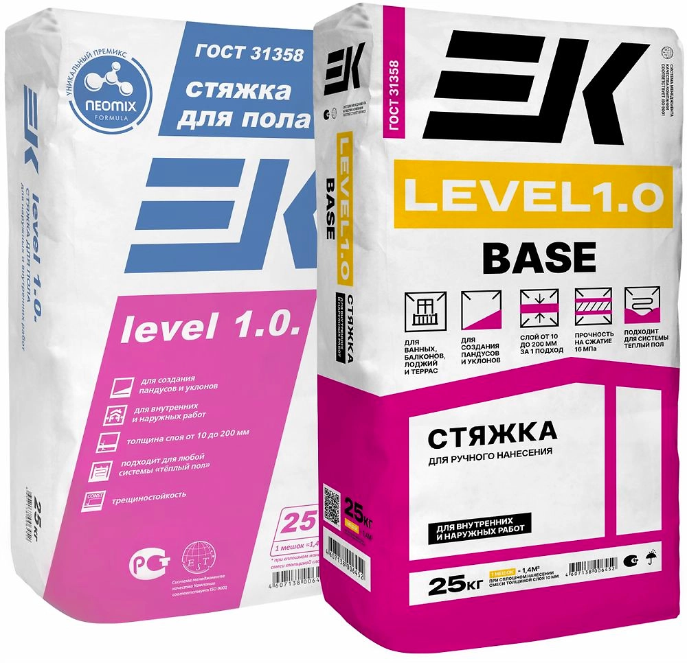Стяжка EK level 1.0 25 кг