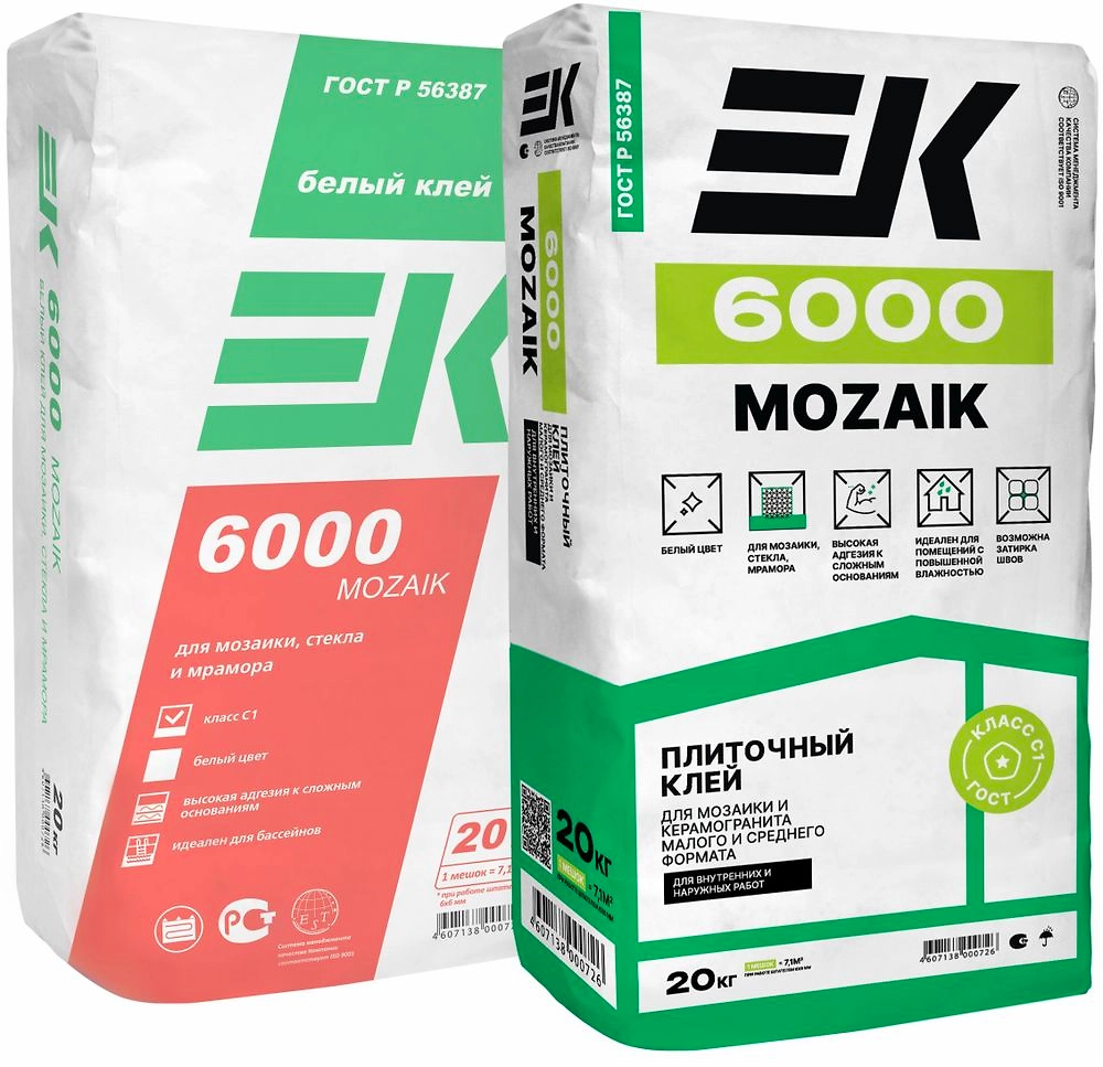 Плиточный клей EK 6000 MOZAIK 20 кг