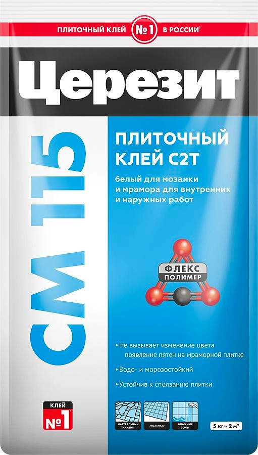 Плиточный клей цементный Церезит СМ 115 5 кг