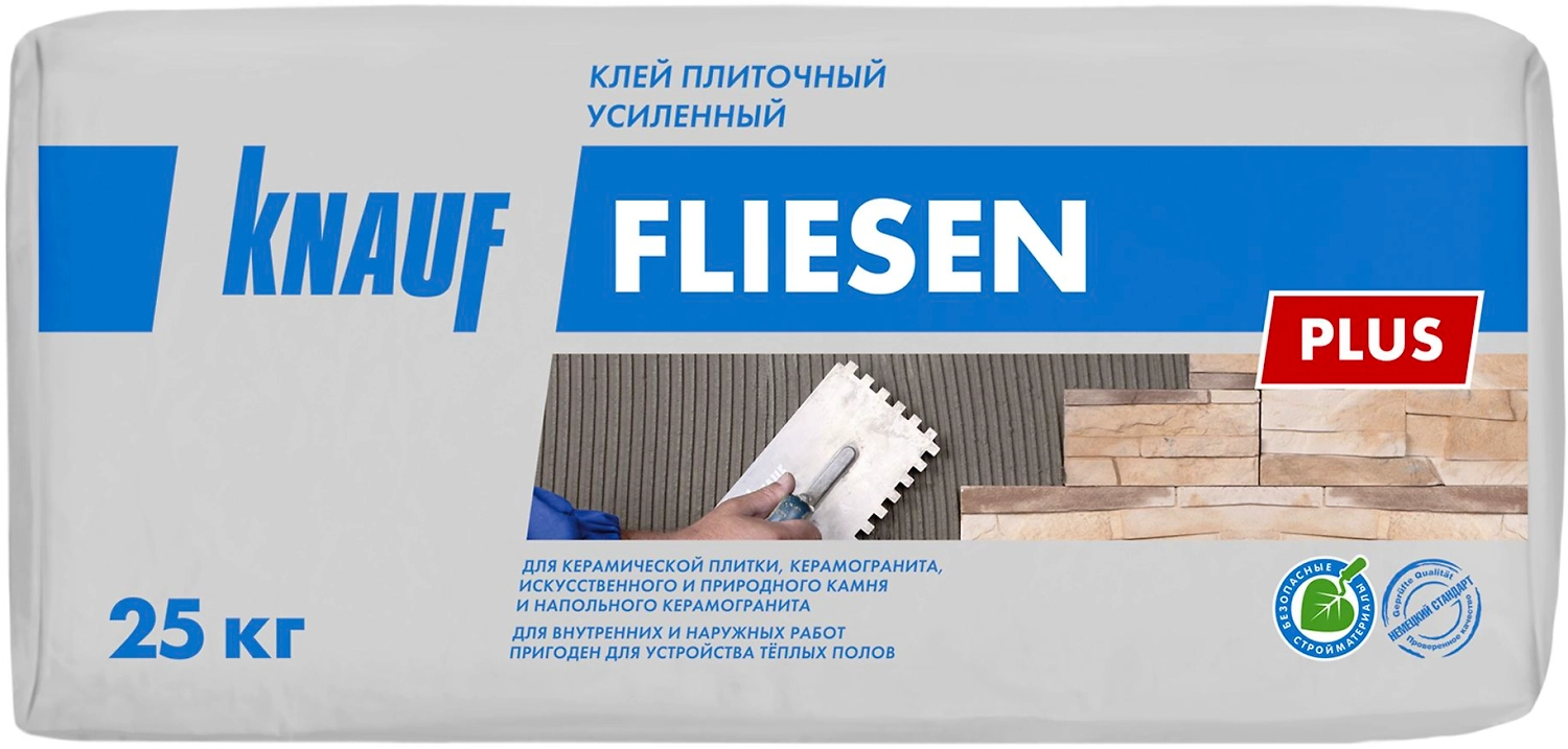 Плиточный клей цементный KNAUF Флизен Плюс 25 кг