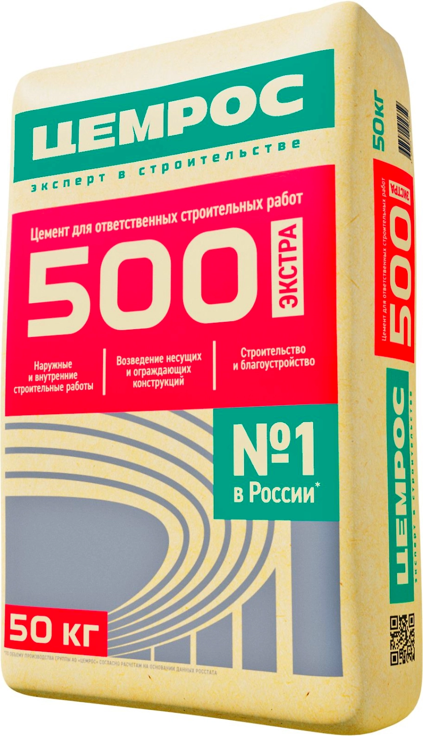 Цемент EuroCement 500 ПЛЮС цем ii/а-ш 42,5н М500 50 кг