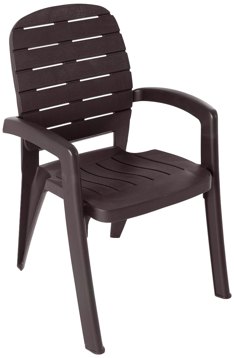 Кресло Прованс пластиковое коричневое