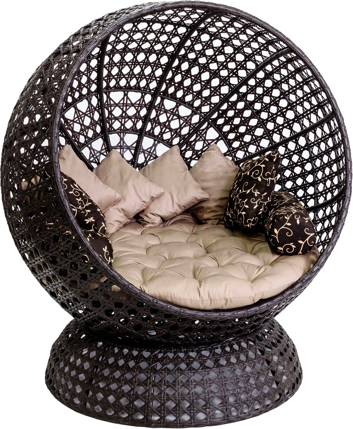 Кресло GreenGard Рапсодия искусственный ротанг коричневое 